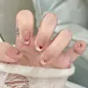 Nuevo Esmalte de Uñas Desmontable, Rosa y con Forma de Corazón, Manicura Exquisita y Versátil, Manicura Linda y Vibrante, Uñas Portátiles, 30 Piezas