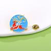 Broche Original de la Marea Nacional con Patrón de Dragón y Fénix Grulla Carpa Grulla Ciervo Dragón Joker Insignia Decorativa de Aleación de Dibujos Animados para Bolso