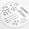 Ventas Directas de Fábrica Acero de Titanio Pulsera que No se Desvanece Espaciadores Cuentas Sueltas Pulsera de Cordón Tejida a Mano Accesorios para Collares Accesorios de Cuentas Materiales