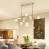 Candelabro de estilo chino nuevo de cobre puro sala de estar comedor simple atmósfera de diseñador dormitorio estilo chino Zen candelabro de estilo chino