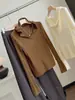 Suéter con capucha de punto grueso estilo coreano para mujer, nuevo de otoño, moda versátil, top casual de manga larga tipo jersey