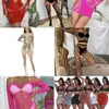 Conjunto de una pieza de malla sexy hueco de alta elasticidad para mujer transfronterizo