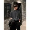 Otoño Invierno Nuevo Estilo 300g Terciopelo Alemán Cálido Holgado Temperatura Constante Manga Larga Camiseta Marca de Moda para Hombre Cuello Medio Alto Prenda Base Superior