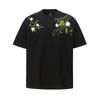 Ropa Hombre Nueva Camiseta Bordada de Manga Corta con Anillo de Flor China Unisex Verano Holgada Adelgazante Top Casual para Hombres y Mujeres