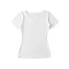 Camiseta Sexy de Manga Curta com Decote em V Profundo e Ajuste na Cintura, Venda Direta por Transmissão ao Vivo, Novo Estilo de Verão, Slim Fit, Versátil, Top da Moda