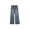 Jeans boca de sino de cintura alta estilo coreano LC Sumeihui para mulheres, 26 novos jeans casuais longos de algodão puro com lavagem vintage atacado