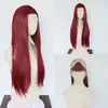 Nueva peluca frontal de encaje estilo europeo y americano transfronteriza para mujer, peluca completa de cabello lacio rojo a la altura del hombro, tejido semi-manual 13*4