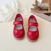 Zapatos de Salón para Niña 2026 Otoño Nuevo Estilo Velcro Poco Profundo Tenis Infantiles Versión Coreana Zapatos Casuales para Correr para Niñas Pequeñas