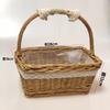 Mimbre de Sauce Rattan Paja Flor Flor Arreglo Floral Crossover Cesta de Flores Flores Flor de Plástico Jarrón Cilíndrico Portátil Adornos de Cesta Colgante