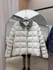 Jaqueta Feminina de Penas 2026 Gola Outono Penugem de Pato Branco Leve Quente Penugem High-End Casual Moda Manga Longa Roupa Exterior