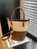 Bolso Cubo de Mujer Más Vendido Transfronterizo 2026 Nuevo Bolso de Hombro Versátil con Bloques de Color, Sensación de Alta Gama y Bolso Cruzado de Lujo Ligero
