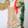 Amazon Estación Independiente Verano Europeo y Americano Nuevo Vestido Holgado de Tirantes Estampado Bohemio para Mujer