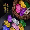 [Vidro Zibo] Enfeites Auspiciosos de Amendoim de Cristal Significado de Parto Prematuro Boa Decoração de Sala de Estar Essencial