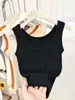 Regata Canelada Preta para Mulheres, Novo Estilo de Verão, Slim Fit, Blusa Camiseta Fashion Sem Mangas