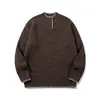 Ropa para Hombre Jiezhan Suéter tejido a mano de lana con detalles de hilo, nuevo producto de otoño/invierno 26, estilo old money, top de bloques de color para hombre y mujer