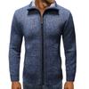 Amazon Otoño e Invierno Nuevo Suéter Cárdigan para Hombre con forro polar Tejido de punto Engrosado Juventud Ropa Exterior Chaqueta Suéter Abrigo
