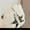 Conjunto de Outono para Meninas Estilo Coreano 2026 Nova Chegada Suéter Feminino Menina Conjunto de Duas Peças Calça de Perna Larga Estilosa Estampa de Leopardo