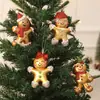 Novos enfeites de árvore de Natal, pingentes de decoração de Natal, decorações de festa, decoração de cena de homem de gengibre de alta qualidade galvanizado