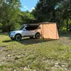 Tenda Lateral para Carro 3-5 Pessoas Toldo de Tecido Camping Cáqui Preto Borracha Exterior Cauda de Carro Trailer de Campismo