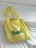 Estilo Coreano Nueva Bolsa Estampada con Letras Bolso de Hombro de Nylon de Gran Capacidad para Mujer Casual Versátil Portátil con Cordón Ajustable