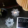 Suporte de Vela Flor de Lótus de Vidro Cristalino Simples Nórdico Confissão Romântica Presente de Casamento Decoração de Casa com Velas Ornamentos