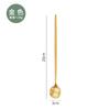 Colher de aço inoxidável 304 com aparência elegante, haste para mexer café, pequena para sobremesa, sorvete, moderna, simples, cabo longo, colher de mel