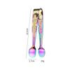 Pinza para hielo de acero inoxidable 304, pinza para café y azúcar, pinza con patrón de colores, pinza para comida, pinza para hielo, pinza para hielo de cóctel