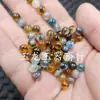 Cuentas Redondas de Ágata Corazón de Azúcar de 6 mm, Cuentas Sueltas de Jade, Calcedonia Tipo Hielo, Cuentas Múltiples para Pulsera DIY, Collar, Accesorios de Joyería, Cuentas