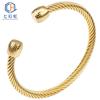 Pulseira de Fio de Aço Titânio Cabo Transfronteiriço Fio de Aço Pulseira de Fio de Aço Feminina Hip-Hop Punk Aberta Elástica Fio Torcido Moda Acessórios de Mão