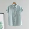 Blusa Moderna de Gasa con Diseño Único, Nueva Moda de Verano para Mujer, Estilo Coreano, Corte Holgado, que Disimula el Vientre, Camisa Adelgazante