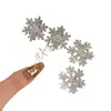 Pasador de Copo de Nieve con Pedrería Navideña para Mujer, Pinza Lateral de Otoño e Invierno, Pinza para Flequillo, Pasador, Pinza de Pato de Gama Alta