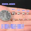 Plata de Ley S925 Seiko Cuentas Espaciadoras Pequeñas Patrón Martillado Cuentas Barril Juguete de Cristal Cuerda de Mano Trenzada Collar Accesorios Hechos a Mano DIY