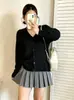 Ropa para mujer de talla grande, chaqueta top versátil holgada de manga larga, cárdigan de punto casual 2026 para señoras de talla grande