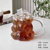 Taza de Vidrio con Forma de Uva, Taza de Vidrio de Borosilicato Alto con Asa, Taza de Agua, Taza para Desayuno con Leche y Café, Taza de Vidrio Creativa con Asa