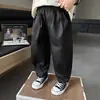 Pantalones Casuales Lisos de Verano para Niños Anti-Mosquitos con Puños Plisados, Pantalones Elegantes de Moda para Niños, Pantalones Largos de Exportación para Niños Pequeños y Niños