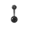 Joias para piercing venda quente com incrustação de diamante bola totalmente cravejada de diamantes fivela de umbigo anel de umbigo multi-colorido haste para piercing moda acessórios de umbigo venda direta da fábrica