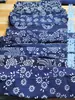 Delantal Infantil Puro Hecho a Mano Algodón Estampado Azul Medio Delantal Ropa para Recolección de Té Tour de Estudio Estilo Étnico Paño para la Cabeza