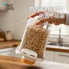 Recipientes BNBS de Vários Tamanhos para Armazenamento de Grãos para Armazenamento de Alimentos na Cozinha, Caixas de Armazenamento Seladas Transparentes para Feijões, Grãos e Produtos Secos
