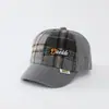 Gorra de Pato de Pana a Cuadros para Niños, Gorro de Bebé de Otoño, Gorra de Béisbol Gruesa de Otoño/Invierno para Niños, Nuevo Sombrero Infantil para Niñas