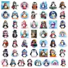 50 Lindas Pegatinas de Pingüinos Pequeños, Pingüinos Pequeños Divertidos de Dibujos Animados Lindos, Compra Directa Transfronteriza Pegatinas de Animales Graffiti para Niños