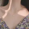 Cadena para Clavícula Super Brillante de Circonita con Diseño Simple de Nicho de Moda Dongdaemun de Corea del Sur Lujoso Accesible Elegante Versátil Collar para Mujeres