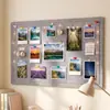Sin perforaciones, amigable con la pared, tablero de exhibición de mosaico de cuentas, adhesivo de pared, tablero de decoración de rompecabezas, fondo de pared de fotos estilo ins, tablero de fieltro