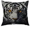 Funda de Almohada Cruzada Amazon Temu Tigre Blanco León Pantera Negra Lobo Bestia Oficina Dormitorio Sofá