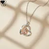 Knn-247 Collar de Caballo Oro Rosa para Mujer Dibujos Animados Moda Colgante de Gama Alta Nicho Versátil Cadena para Clavícula