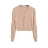 Traje de Falda de Punto Nuevo Otoño Temprano 2025 para Mujer Elástico Delgado Vestido de Tirantes Cuello Redondo de Punto de un Solo Botón