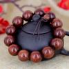 Pulseira de sândalo vermelho contas 2.0 rosário 108 pulseira fornecimento de barraca presente sândalo vermelho folha pequena fornecimento de fábrica