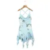 Ins transfronteiriço Europa 2026 novo estiloso temperamento feminino roupas atacado assimétrico tricô camisola gola solta vestido