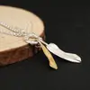 Joyería de plata de ley s925 collar con colgante de pluma de moda personalizado moda japonesa y coreana colgante igual que el de Yu Wenle colgante pequeño