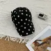 Gorra de Béisbol de Lunares Estilo Coreano para Mujer, Adecuada para Todas las Estaciones, Gorra Parasol, Sombrero de Estilo Casual Diario, Protección Solar para Primavera y Verano
