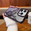 Borboleta com Glitter Ondulado Adequada para Capa de Celular Apple 17Promax Iphone16Pro Transparente High-End 15